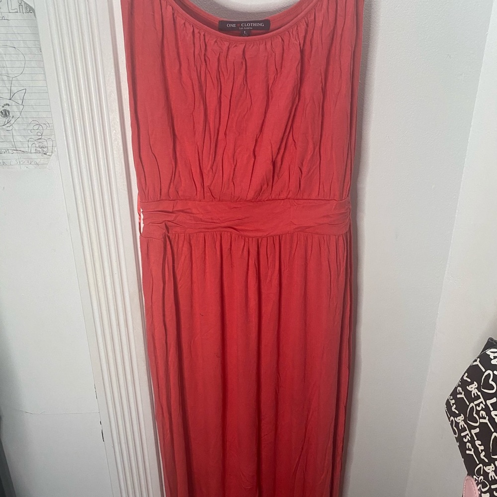 ONE CLOTHING LOS ANGELES CORAL SLEEVELESS DRESS